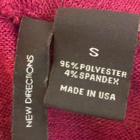 New Directions Magenta Cowl Neck Sweater with Rhinestone Accents - Picture 3 of 3